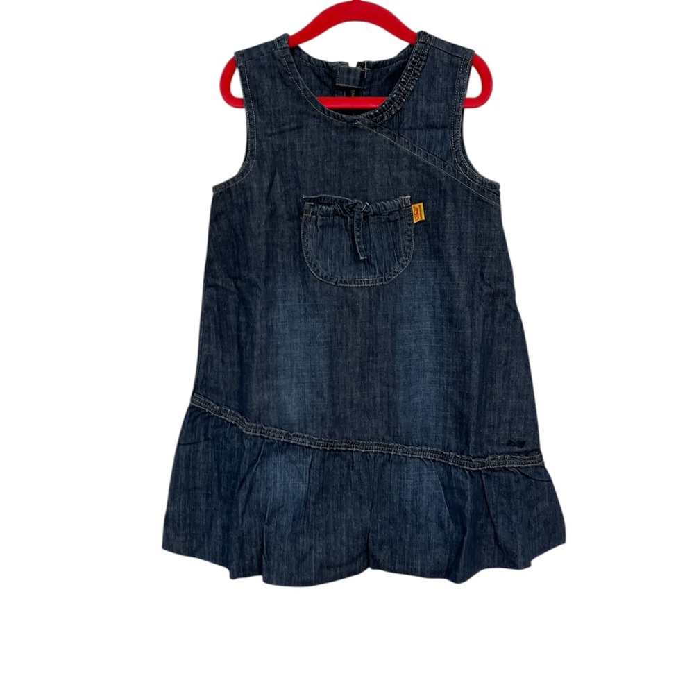 Blue Ruffled Tiered Sleeveless Sundress